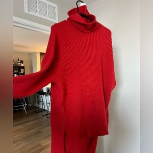 Cozy Red Turtleneck Sweater